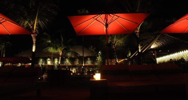 Iconic Ku De Ta venue on Seminyak Beach where Bali's beach club culture began in 2000