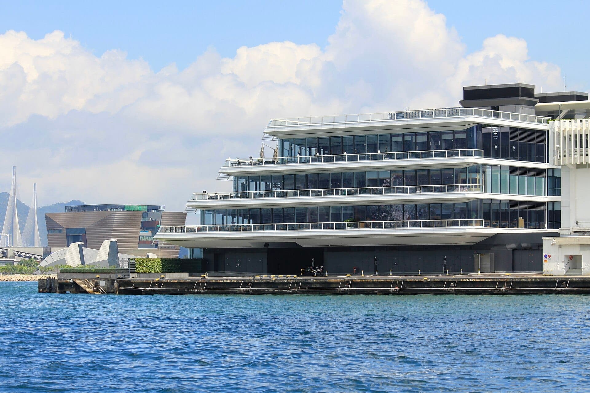 Ocean terminal's famous waterside venue for city views in Tsim Sha Tsui, Kowloon