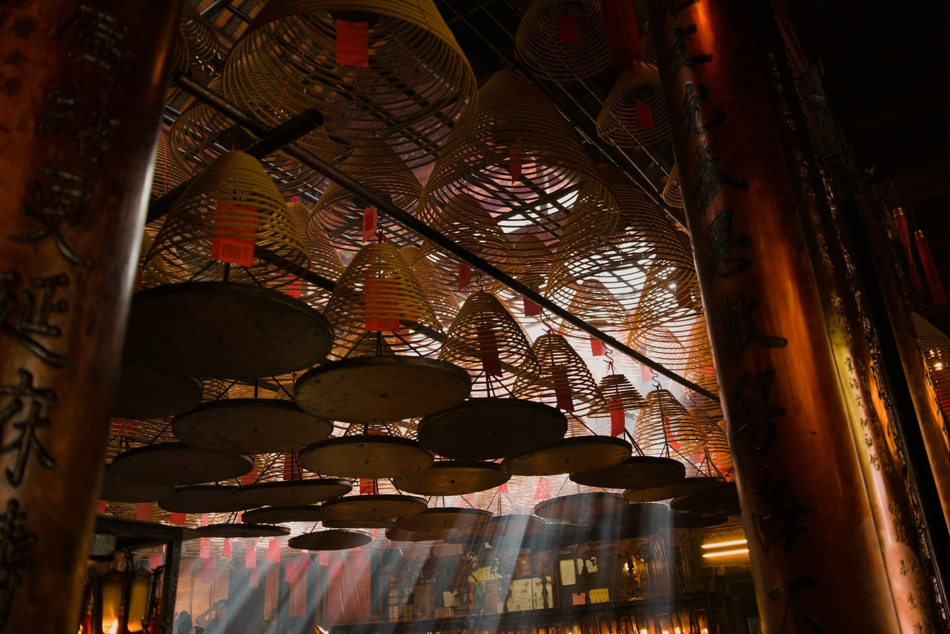 Interior roof of Tin Hau Temple in Causeway Bay