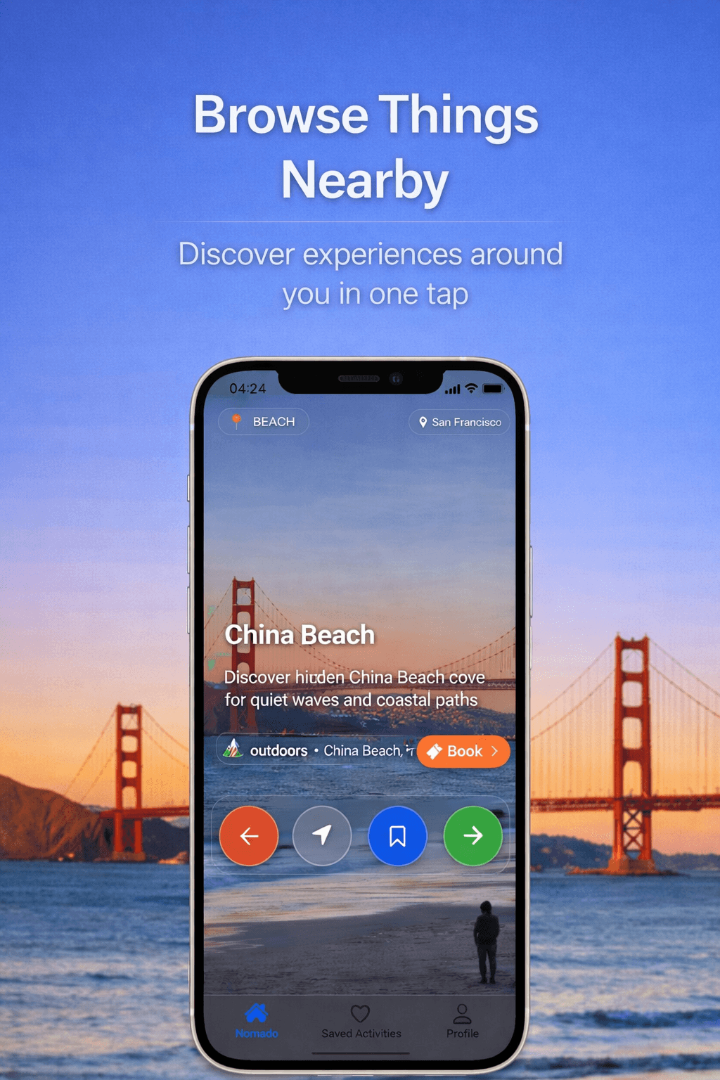 Browse nearby activities with Nomado