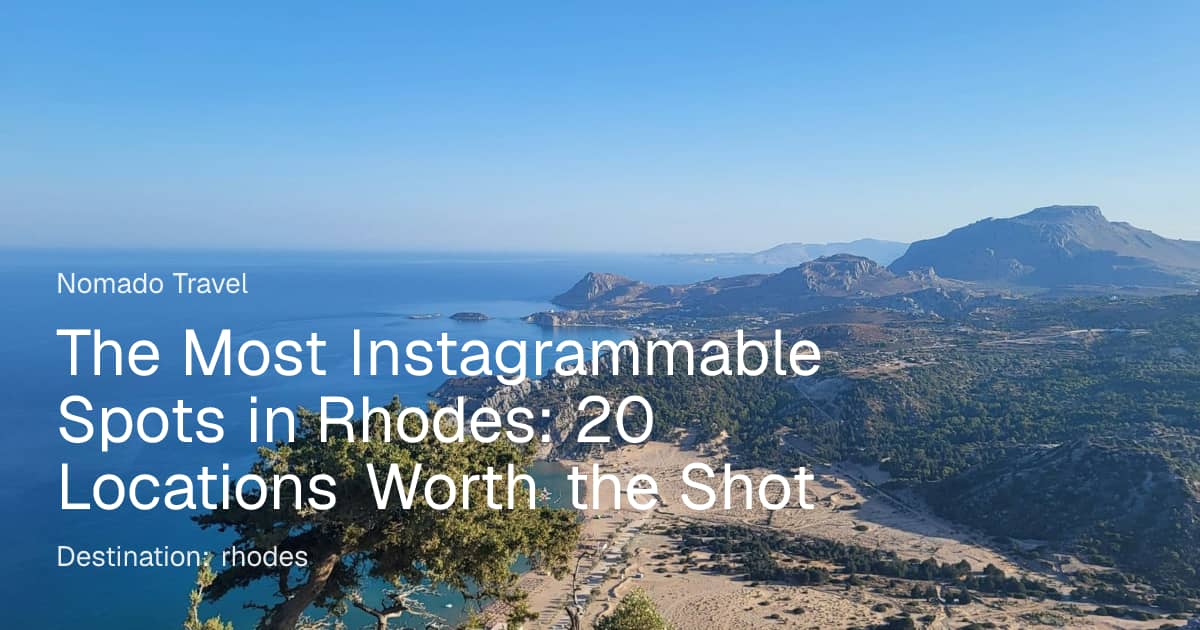 Most Instagrammable Spots in Rhodes | Nomado Travel