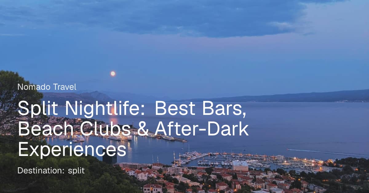 Split Nightlife: Bars, Clubs & Boat Parties | Nomado Travel